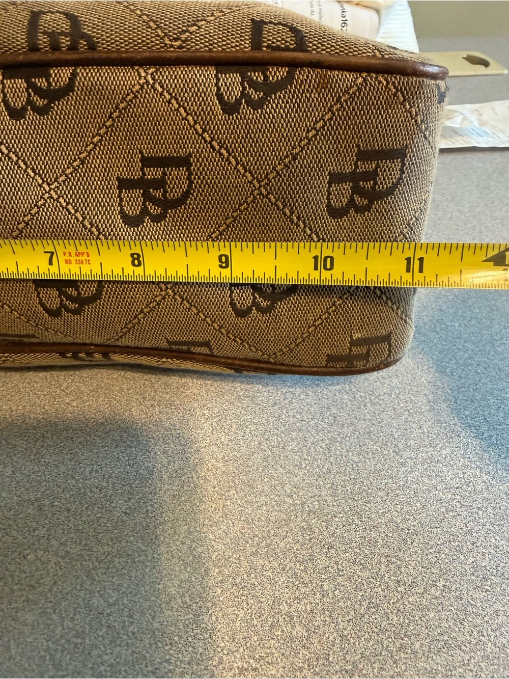 Dooney & Bourke Tan Brown Monogram Shoulder Bag - Picture 13 of 16